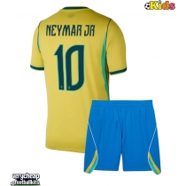 Brazil Neymar Jr #10 Replica Home Minikit World Cup 2026 Short Sleeve (+ pants)